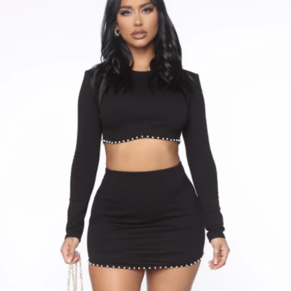 Crop Top Skirt Set